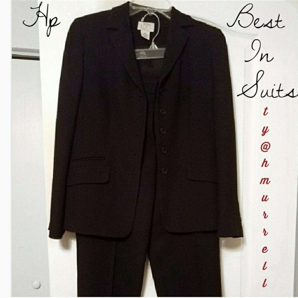 Ann Taylor Loft Black Suit